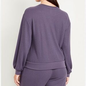 😍 SHOW SPECIAL OLD NAVY purple waffle, weed lightweight sweatshirt, Plus Size XL